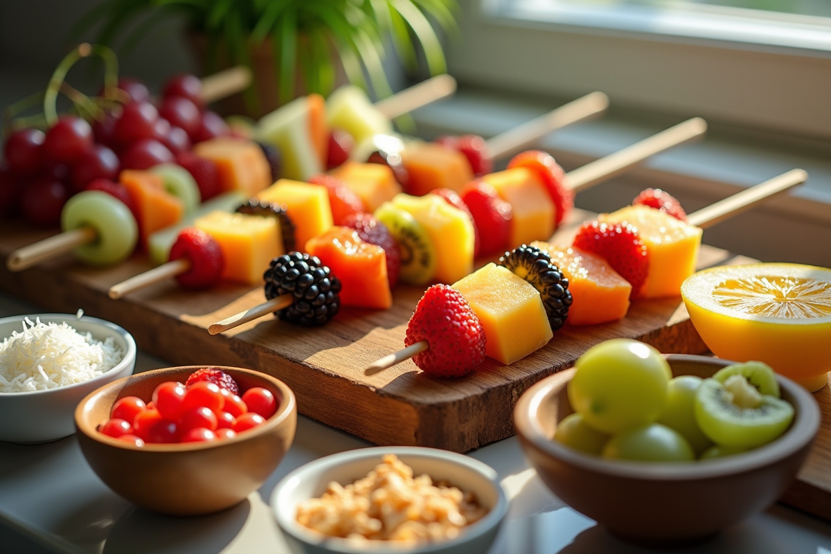 brochettes fruits
